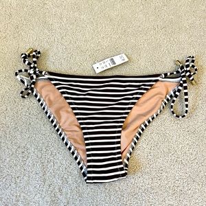 NWT Jcrew bikini bottom brown white size s
